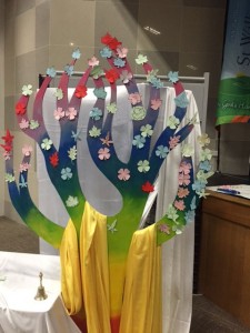 Here is the 'gift tree' that students across the three parish schools created at their social justice evening in 2015.